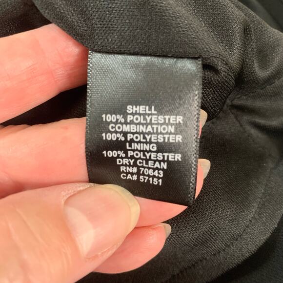 Jessica Howard Size 8P Petites Lace Bodice Artichoke Tiered Skirt Dress Black - Picture 16 of 16